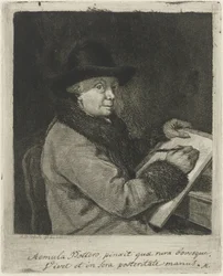 Porträt des Künstlers Johannes Janson, zeichnend