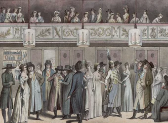 Foyer des Théâtre Montansier im Palais-Royal. Sammlung Hippolyte Destailleur (1822-1893)