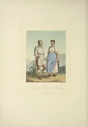 Kostüme der Mechoacan-Indianer, Illustration aus 