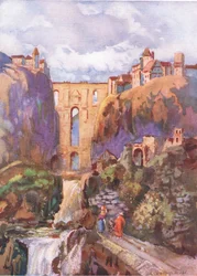 Der Tajo Ronda, aus Hutchinsons Picturesque Europe, veröffentlicht von Hutchinson & Son, ca. 1930