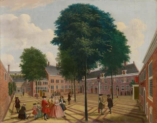 Der große Hof des Leprenhauses, 1735