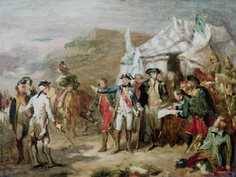 Skizze für die Schlacht von Yorktown, 1. bis 17. Oktober 1781, ca. 1836