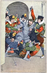 Ermordung Heinrichs I., Herzog von Guise, 1588 in Blois.