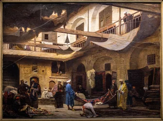 Der Teppichbasar im Khan Khalil in Kairo