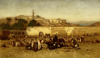 Markttag außerhalb der Mauern von Tanger, Marokko