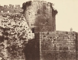 Kalaat-El Hosn, zweite Umfriedung, außen, Mittag, 1859/1860