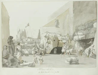 Fontaine Arethuse mit Quelle (Voyage en Italie, en Sicile et à Malte - 1778)