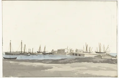 Hafen von Barletta mit Schiffen