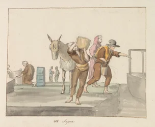 Tracht der Insel Gozo (Titel auf dem Objekt) Reise nach Italien, Sizilien und Malta - 1778 (Serientitel)