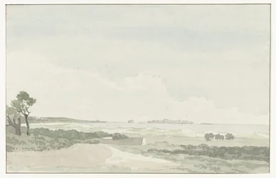 Fernansicht der Stadt Gallipoli (Voyage en Italie, en Sicile et à Malte - 1778)