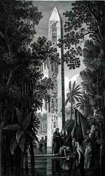 Obelisk von Mathariyyah, graviert von Jean Antoine Pierron aus Band III von 