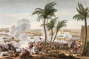 Die Schlacht bei den Pyramiden, Ägypten, 3 Thermidor, Jahr 6