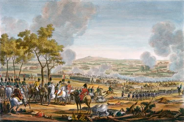 Die Schlacht von Wagram, Österreich, 7. Juli 1809