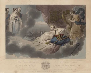 Das erste Gebet des Prinzen von Wales, Prinz Albert Edward, der zukünftige König Edward VII., 1842