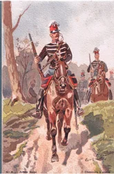 Chasseurs A Cheval, Postkarte, 1920er Jahre
