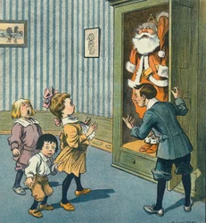 Santa im Schrank entdeckt, 20. Jahrhundert