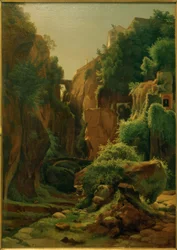 L. Gurlitt, Felsenschlucht bei Sorrent