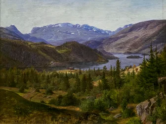Blick auf den Slidre-Fjord