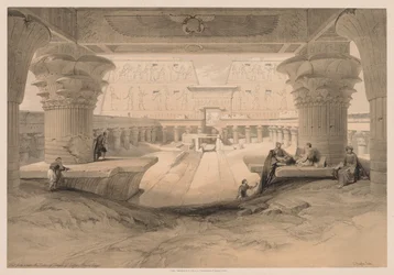 Ägypten und Nubien: Band I - Nr. 32, Blick unter dem Portikus des Tempels von Edfou, Oberägypten