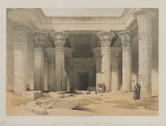 Ägypten und Nubien, Band I: Großes Portikus des Tempels von Philae, Nubien, 1847