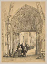 Skizzen in Belgien und Deutschland, Erste Serie, Vorhalle der Frauenkirche, Nürnberg