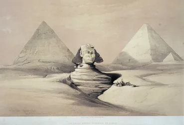 Die große Sphinx von Gizeh. 19. Jahrhundert (Lithographie)