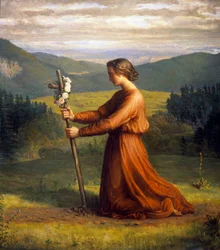 Das Gedicht der Seele; Realität. Gemälde von Anne Francois Louis Janmot