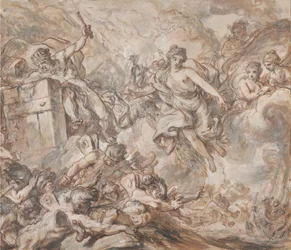 Juno befiehlt Aeolus, die Winde zu entfesseln