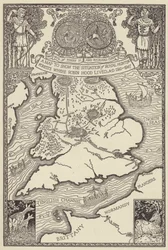 Eine Karte zur Darstellung der Lage der königlichen Jagdwälder, in denen Robin Hood lebte, 1160-1247 n. Chr.