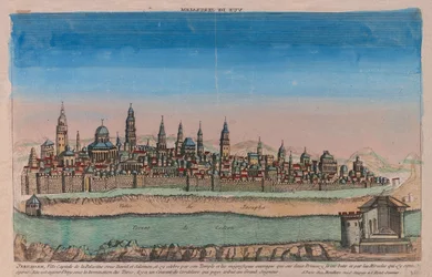 Die Jerusalem-Karte Ville Capitale de la Palestine sous David et Salomon