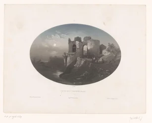 Ansicht der Ruine der Burg der Vier Heemskinderen