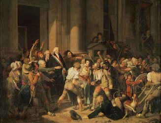 Mutige Tat von Monsieur Defontenay, Bürgermeister von Rouen, 29. August 1792