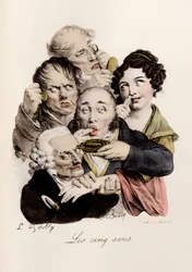 Die fünf Sinne, Gravur von Louis-Leopold Boilly