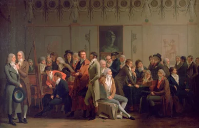 Wiedersehen der Künstler im Atelier von Isabey, 1798