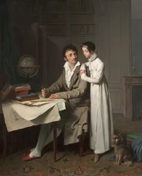 Die Geographiestunde Porträt von Monsieur Gaudry und seiner Tochter