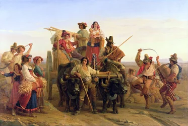 Die Ankunft der Erntearbeiter in den Pontinischen Sümpfen, 1830