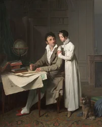 Die Geographiestunde (Porträt von Monsieur Gaudry und seiner Tochter)