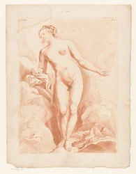 Nackte Venus mit zwei Turteltauben