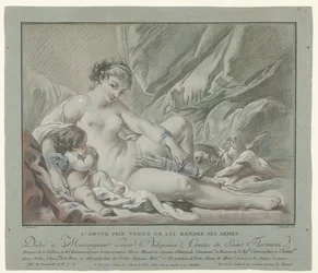 Cupido bittet Venus, ihm seine Pfeile zurückzugeben