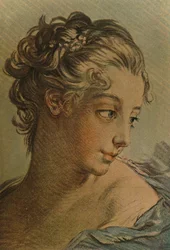 La Tete DUne Jeune Fille, Kopf eines jungen Mädchens, 1760-1790, 1913