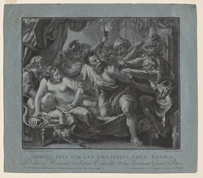 Samson wird von den Philistern im Haus von Delilah gefangen genommen