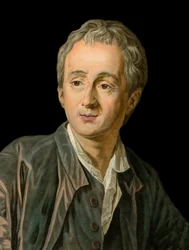 Porträt des französischen Schriftstellers und Philosophen Denis Diderot (1713-1784), Gravur von Michel Van Loo