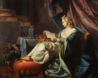 Ein junger Sultan liest einen Brief