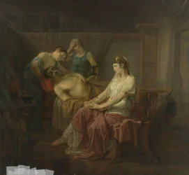 Der tödlich verwundete Mark Anton mit Cleopatra