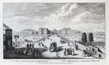 Ansicht des Findelhauses, gestochen von Nathaniel Parr, 1750