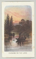 Abend am See, aus der Serie Ansichten im Central Park, New York, Teil 3, 1864