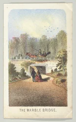 Die Marmorbrücke, in der Nähe des Sees, aus der Serie Ansichten im Central Park, New York, Teil 3, 1864