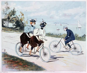 Tandem - Zeichnung von L. Vallet