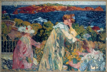 Frauen auf dem Balkon