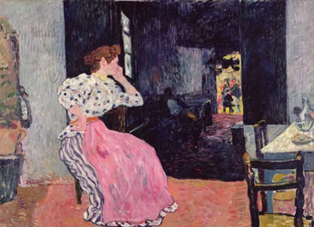Frau im Kabarett